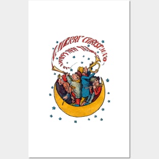 Cute Christmas Musicians Posters and Art